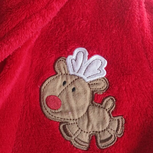 Kids Polyester Bath Robe Rudolph George 2T - Picture 4 of 5